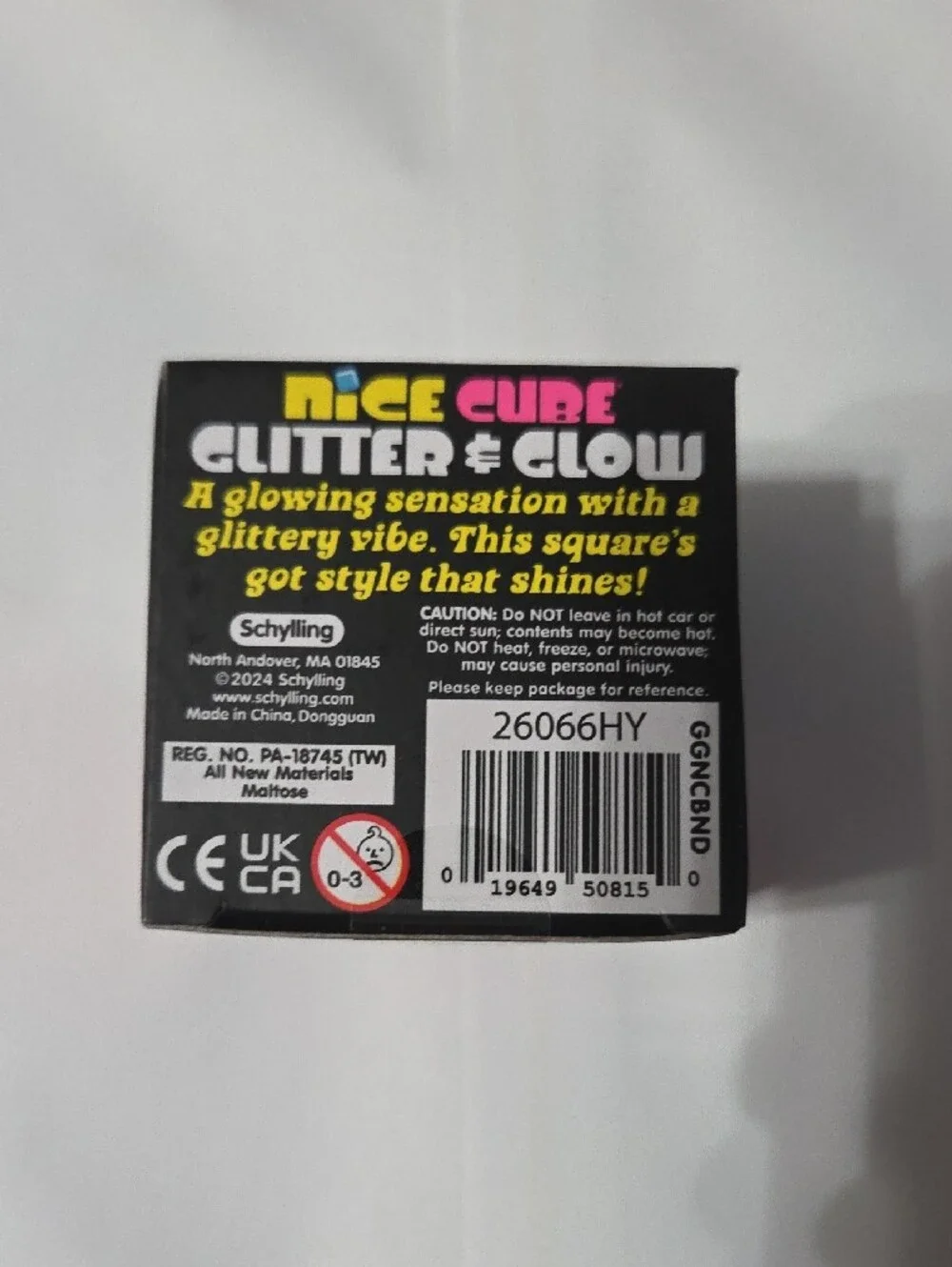 Nice Cube Glitter & Glow Super Solid Squish - Teal Glitter
